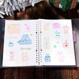 GLOBLELAND Book, Coffee, Animals Silicone Stamp Seal for Card Making Decoration and DIY Scrapbooking