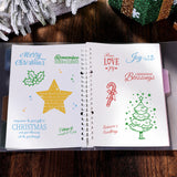 GLOBLELAND Christmas Silicone Stamp Seal for Card Making Decoration and DIY Scrapbooking, Christmas Themed Pattern, Stars, Blessings