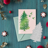 Globleland 2 Pieces Tree Realistic Hot Foil Plate, for DIY Scrapbooking, Photo Album Decorative, Cards Making, Stamp Sheets