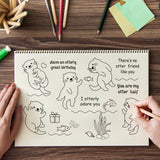Globleland Otter Clear Silicone Stamp Seal for Card Making Decoration and DIY Scrapbooking