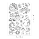 Globleland Hedgehog, Strawberry Clear Silicone Stamp Seal for Card Making Decoration and DIY Scrapbooking