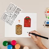Globleland Custom PVC Plastic Clear Stamps, for DIY Scrapbooking, Photo Album Decorative, Cards Making, Label Pattern, 160x110x3mm