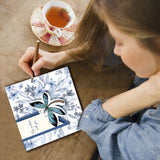 1Pc Carbon Steel Cutting Dies Stencils & 1 Sheet PVC Plastic Stamps, for DIY Scrapbooking/Photo Album, Decorative Embossing DIY Paper Card, Dragonfly, Flower, Insect Pattern