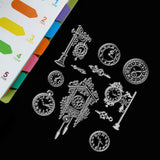 GLOBLELAND PVC Plastic Stamps, for DIY Scrapbooking, Photo Album Decorative, Cards Making, Stamp Sheets, Clock Pattern, 16x11x0.3cm