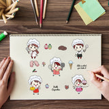 Globleland Cook, Ice Cream, Cookies, Cupcakes, Candy, Love Cookies, Baking Pan, Baking Mitts, Lollipops Clear Silicone Stamp Seal for Card Making Decoration and DIY Scrapbooking