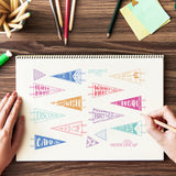 Globleland Triangular Flag Clear Silicone Stamp Seal for Card Making Decoration and DIY Scrapbooking