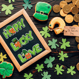 Globleland St. Patrick's Day, Shamrocks, Gnomes, Lucky Words Stamp Clear Silicone Stamp Seal for Card Making Decoration and DIY Scrapbooking