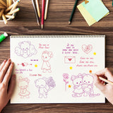 Globleland Clear Silicone Stamp Seal for Card Making Decoration and DIY Scrapbooking, Including Valentine, Bear, Phrase