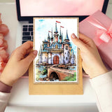 Globleland Castle Clear Silicone Stamp Seal for Card Making Decoration and DIY Scrapbooking