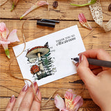 Globleland Custom PVC Plastic Clear Stamps, for DIY Scrapbooking, Photo Album Decorative, Cards Making, Squirrel Pattern, 160x110x3mm
