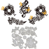 Globleland Musical Note Carbon Steel Cutting Dies Stencils, for DIY Scrapbooking, Photo Album, Decorative Embossing Paper Card, Stainless Steel Color, 138x118x0.8mm