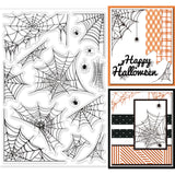 Globleland Custom PVC Plastic Clear Stamps, for DIY Scrapbooking, Photo Album Decorative, Cards Making, Spider Web Pattern, 160x110x3mm