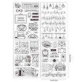 Daily Theme Clear Stamps, 4Pcs/Set