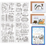 Winter Theme Clear Stamps, 4Pcs/Set