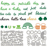 Saint Patrick's Day Word Cutting Dies, 2pcs/set