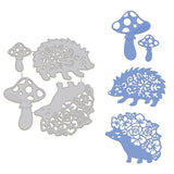 Globleland Autumn Carbon Steel Cutting Dies Stencils, for DIY Scrapbooking, Photo Album, Decorative Embossing Paper Card, Stainless Steel Color, Hedgehog, 121x130x0.8mm