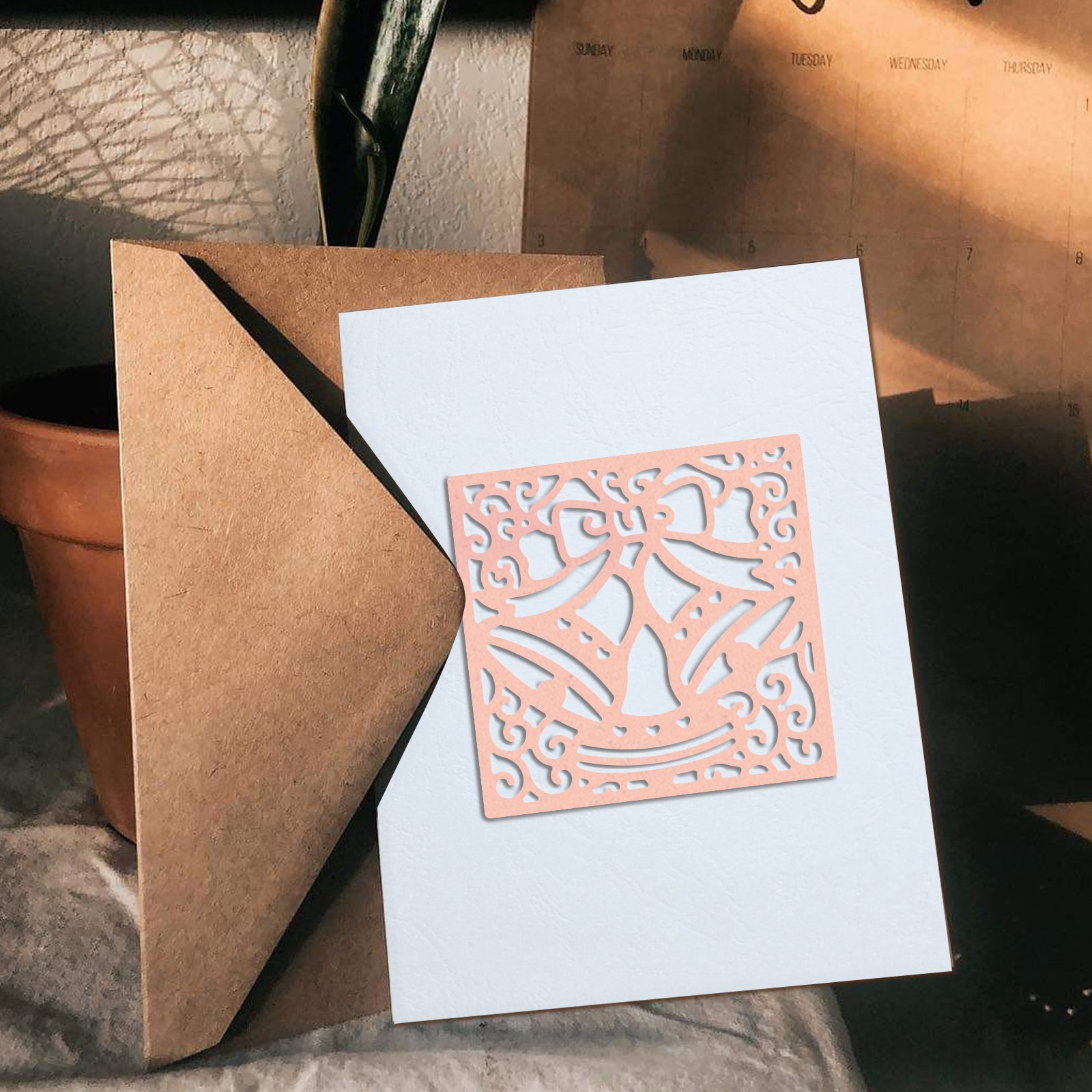 Globleland Christmas Border Carbon Steel Cutting Dies Stencils, for DIY Scrapbooking/Photo Album, Decorative Embossing DIY Paper Card