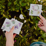 Globleland Plants, Moon, Butterfly Clear Stamps Silicone Stamp Seal for Card Making Decoration and DIY Scrapbooking
