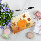 Globleland Pumpkin, Autumn, Artistic Pattern Clear Stamps Silicone Stamp Seal for Card Making Decoration and DIY Scrapbooking