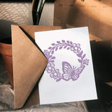 Globleland Butterfly Wreath Carbon Steel Cutting Dies Stencils, for DIY Scrapbooking/Photo Album, Decorative Embossing DIY Paper Card