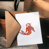 Globleland Koi, Goldfish, Bubbles Carbon Steel Cutting Dies Stencils, for DIY Scrapbooking/Photo Album, Decorative Embossing DIY Paper Card