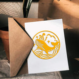 Globleland Baby Whale, Ocean Waves, Seagulls, Stars, Circles Carbon Steel Cutting Dies Stencils, for DIY Scrapbooking/Photo Album, Decorative Embossing DIY Paper Card