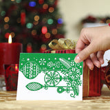 Globleland Christmas, Elk, Garland, Lantern, Corner Carbon Steel Cutting Dies Stencils, for DIY Scrapbooking/Photo Album, Decorative Embossing DIY Paper Card