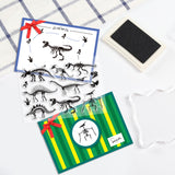 Globleland PVC Plastic Stamps, for DIY Scrapbooking, Photo Album Decorative, Cards Making, Stamp Sheets, Dinosaur Pattern, 160x110x3mm