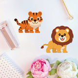Globleland Lion, Tiger, Cute Animals, Greeting Card Carbon Steel Cutting Dies Stencils, for DIY Scrapbooking/Photo Album, Decorative Embossing DIY Paper Card