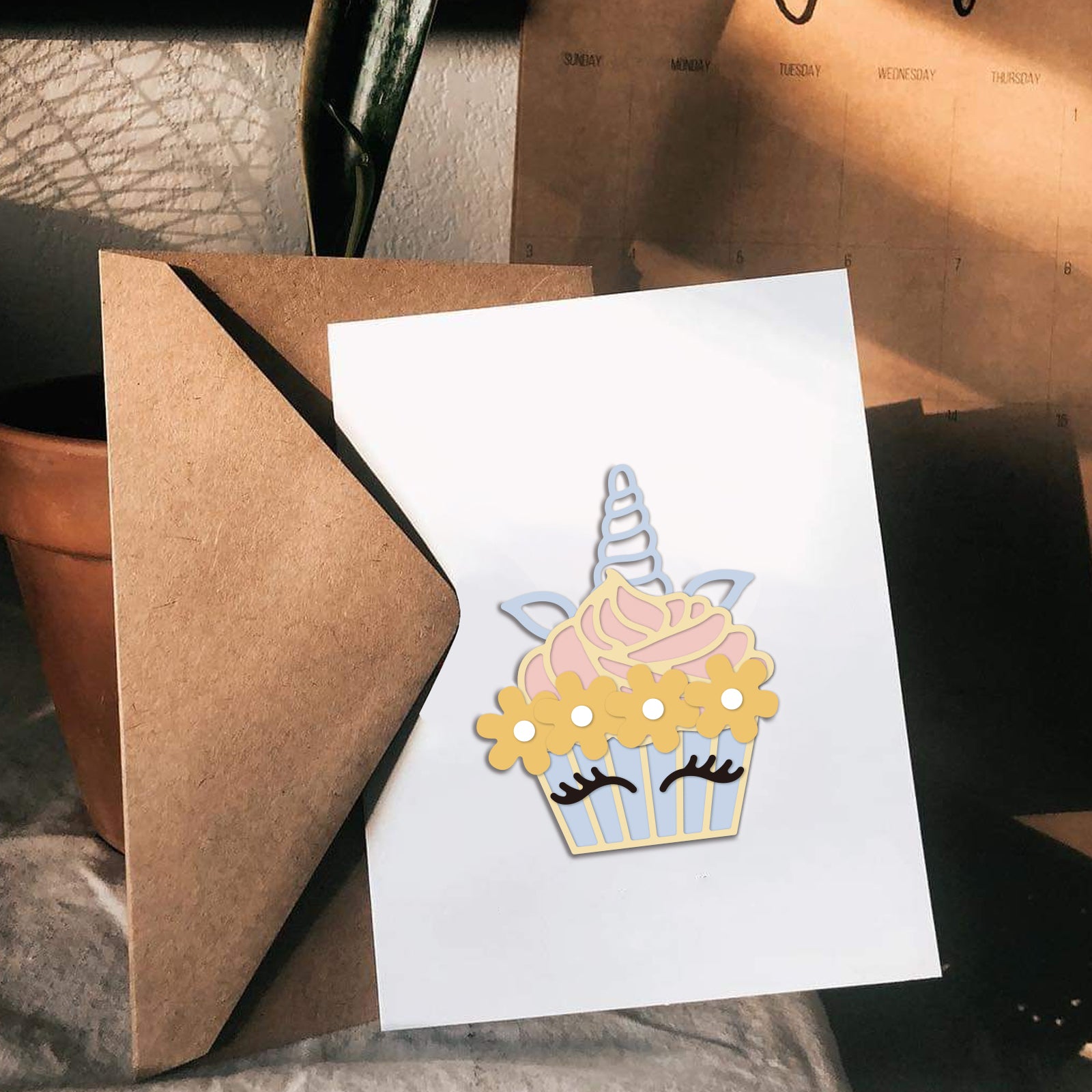 Globleland Unicorns, Cupcakes, Flowers, Stars, Hearts, Cherries Carbon Steel Cutting Dies Stencils, for DIY Scrapbooking/Photo Album, Decorative Embossing DIY Paper Card