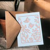 GLOBLELAND 4Pcs 4 Patterns Carbon Steel Cutting Dies Stencils, for DIY Scrapbooking/Photo Album, Decorative Embossing DIY Paper Card, Mixed Patterns, 15.2x10.2x0.08cm, 1pc/pattern