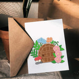 Globleland Fairy Door Flower Combination Carbon Steel Cutting Dies Stencils, for DIY Scrapbooking/Photo Album, Decorative Embossing DIY Paper Card