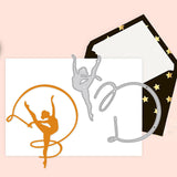 Globleland Gymnastics, Ribbons, Text, Trophies, Stars, Medals Carbon Steel Cutting Dies Stencils, for DIY Scrapbooking/Photo Album, Decorative Embossing DIY Paper Card