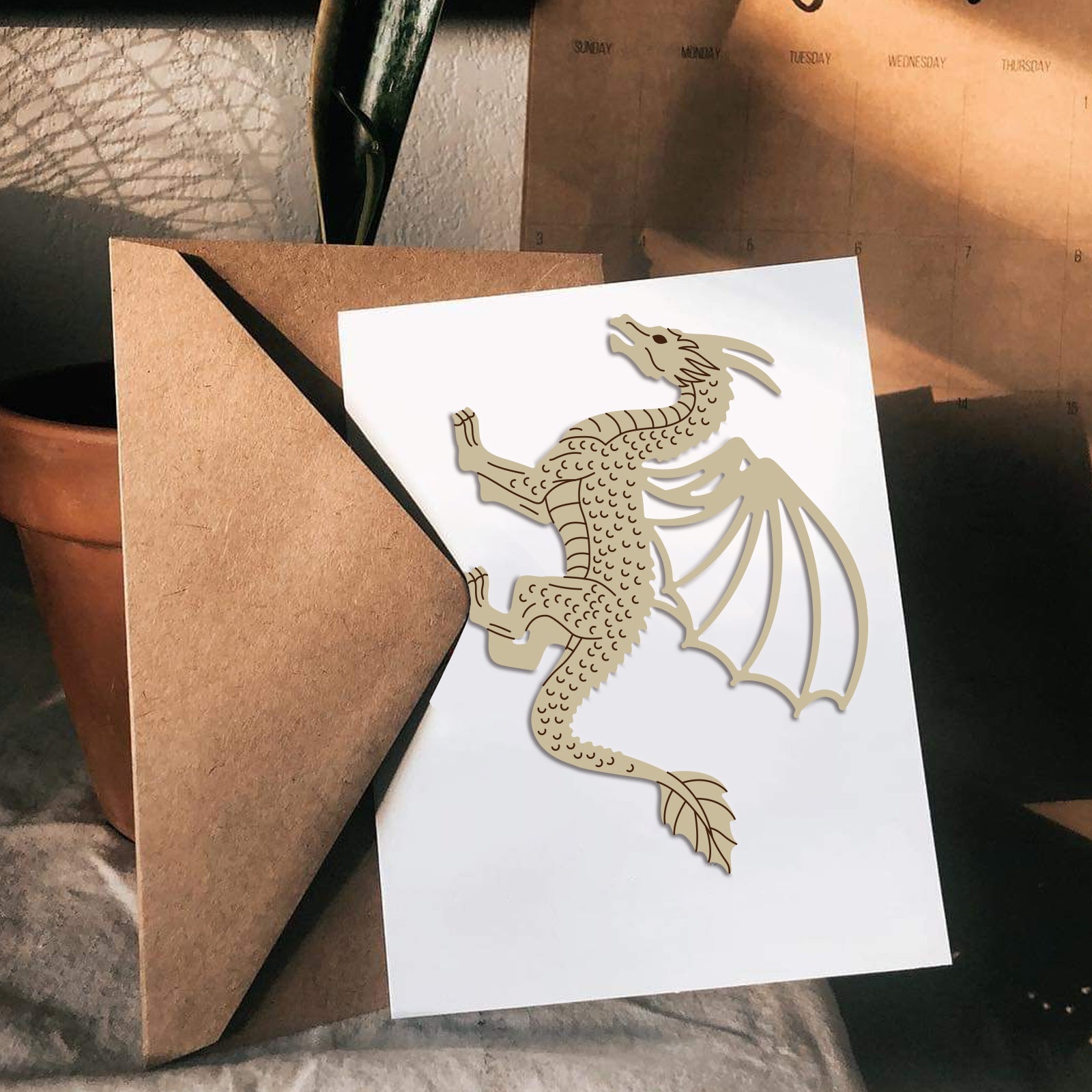 Globleland Dragon Carbon Steel Cutting Dies Stencils, for DIY Scrapbooking/Photo Album, Decorative Embossing DIY Paper Card