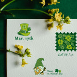 Globleland Happy St. Patrick's Clear Silicone Stamp Seal for Card Making Decoration and DIY Scrapbooking