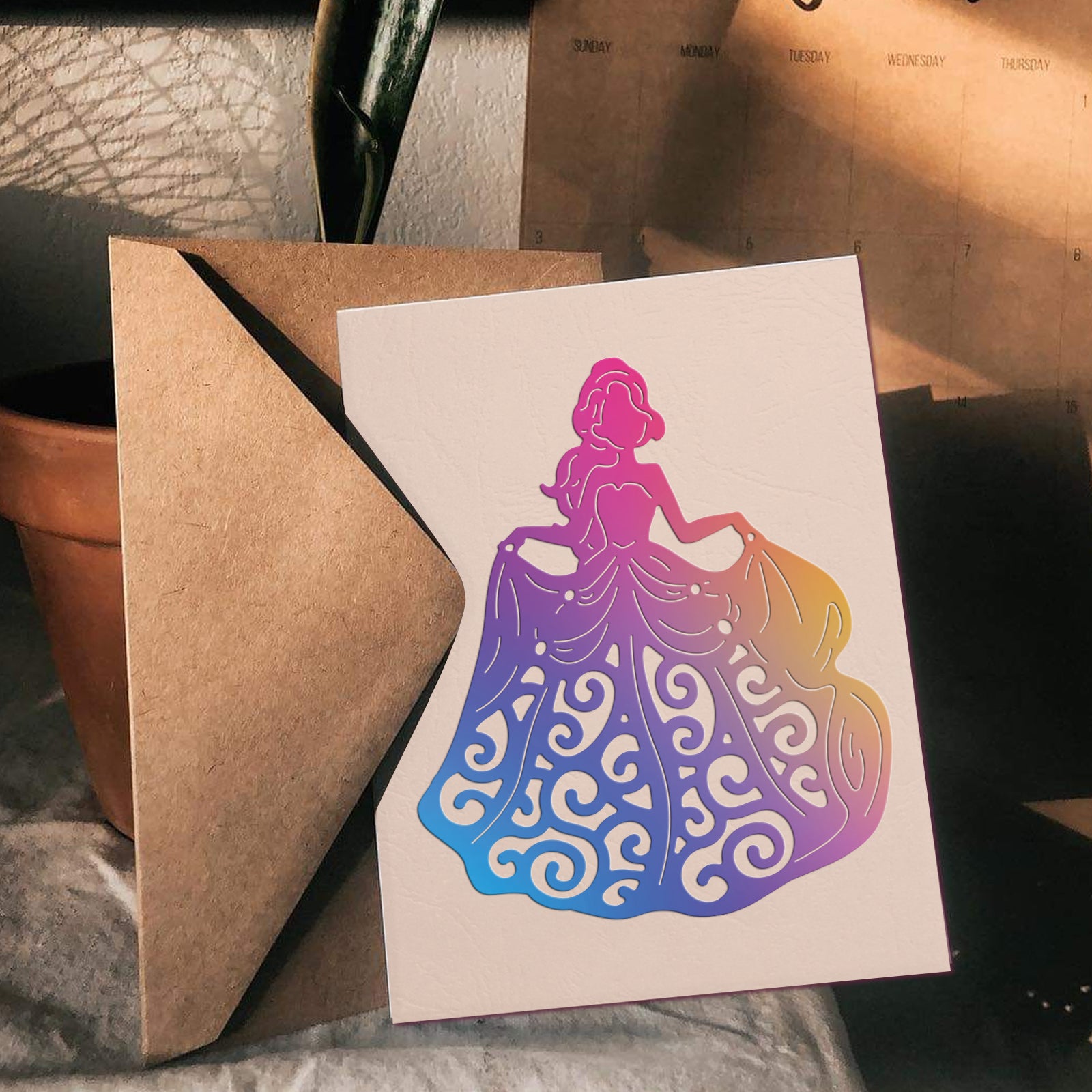 Globleland Princess, Dancing Carbon Steel Cutting Dies Stencils, for DIY Scrapbooking/Photo Album, Decorative Embossing DIY Paper Card