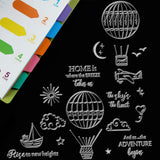 GLOBLELAND Hot Air Balloon Clear Stamps Silicone Stamp Seal for Card Making Decoration and DIY Scrapbooking