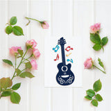 Globleland Guitar, Musical Notes Carbon Steel Cutting Dies Stencils, for DIY Scrapbooking/Photo Album, Decorative Embossing DIY Paper Card