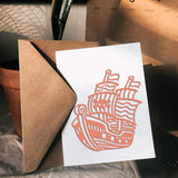Globleland Pirate Ship, Skull, Treasure Map, Rudder, Anchor Carbon Steel Cutting Dies Stencils, for DIY Scrapbooking/Photo Album, Decorative Embossing DIY Paper Card