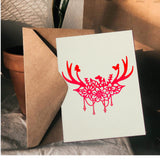 Globleland Antlers, Flowers, Pendants, Feathers Carbon Steel Cutting Dies Stencils, for DIY Scrapbooking/Photo Album, Decorative Embossing DIY Paper Card