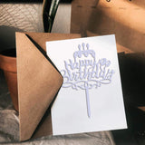 Globleland Birthday Candles Carbon Steel Cutting Dies Stencils, for DIY Scrapbooking/Photo Album, Decorative Embossing DIY Paper Card