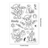 Globleland Animal, Cowboy, Cat, Cactus, Horse Clear Silicone Stamp Seal for Card Making Decoration and DIY Scrapbooking