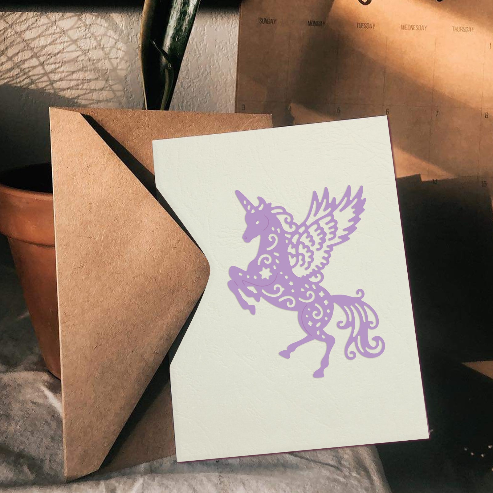 Globleland Unicorn Carbon Steel Cutting Dies Stencils, for DIY Scrapbooking/Photo Album, Decorative Embossing DIY Paper Card