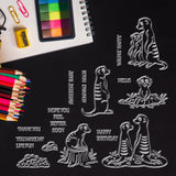 Globleland Meerkat Clear Stamps Silicone Stamp Seal for Card Making Decoration and DIY Scrapbooking