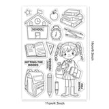 Globleland Study, Back to School, School, Reading, Students Clear Silicone Stamp Seal for Card Making Decoration and DIY Scrapbooking