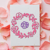 Globleland Wreath, Flower, Rose, Bow Carbon Steel Cutting Dies Stencils, for DIY Scrapbooking/Photo Album, Decorative Embossing DIY Paper Card