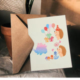 Globleland Hedgehog, Flower, Balloon, Party, Gift, Snail Carbon Steel Cutting Dies Stencils, for DIY Scrapbooking/Photo Album, Decorative Embossing DIY Paper Card