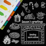 GLOBLELAND Christmas Fireplace Silicone Stamp Seal for Card Making Decoration and DIY Scrapbooking