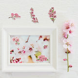 PVC Plastic Stamps, for DIY Scrapbooking, Photo Album Decorative, Cards Making, Stamp Sheets, Plant Theme - Cherry Blossoms