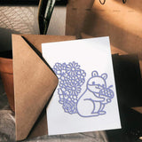 Globleland Squirrel, Combination, Flowers Carbon Steel Cutting Dies Stencils, for DIY Scrapbooking/Photo Album, Decorative Embossing DIY Paper Card